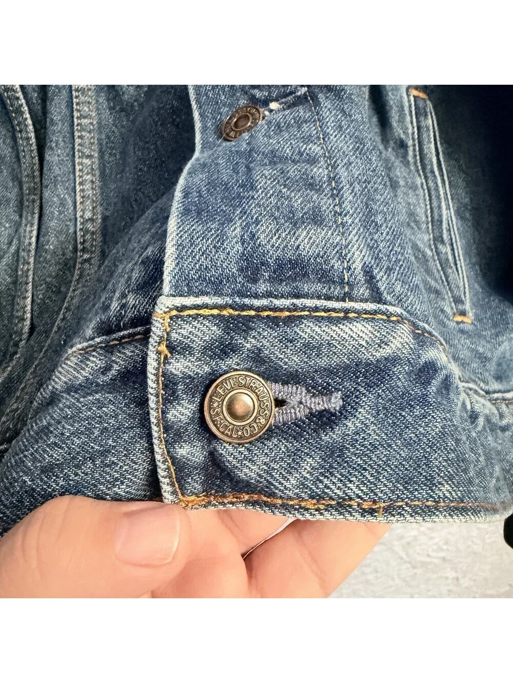 Levi Strauss Signature Men’s Trucker Jean Jacket Blue XL Button Front Pockets